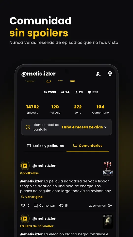 Reseñas protegidas contra spoilers